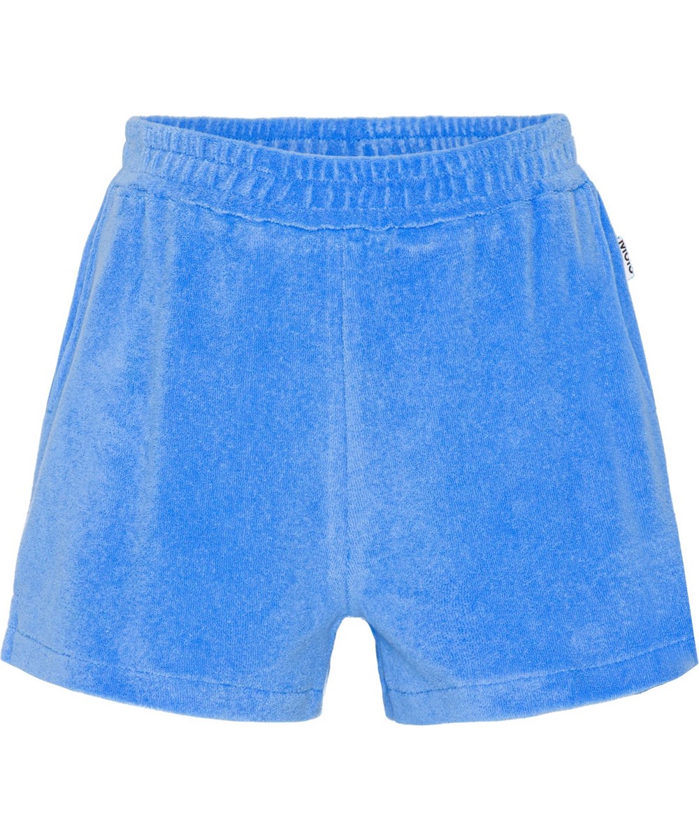 Angel - Forget Me Not - Sportieve blauwe short in zacht katoenen badstof