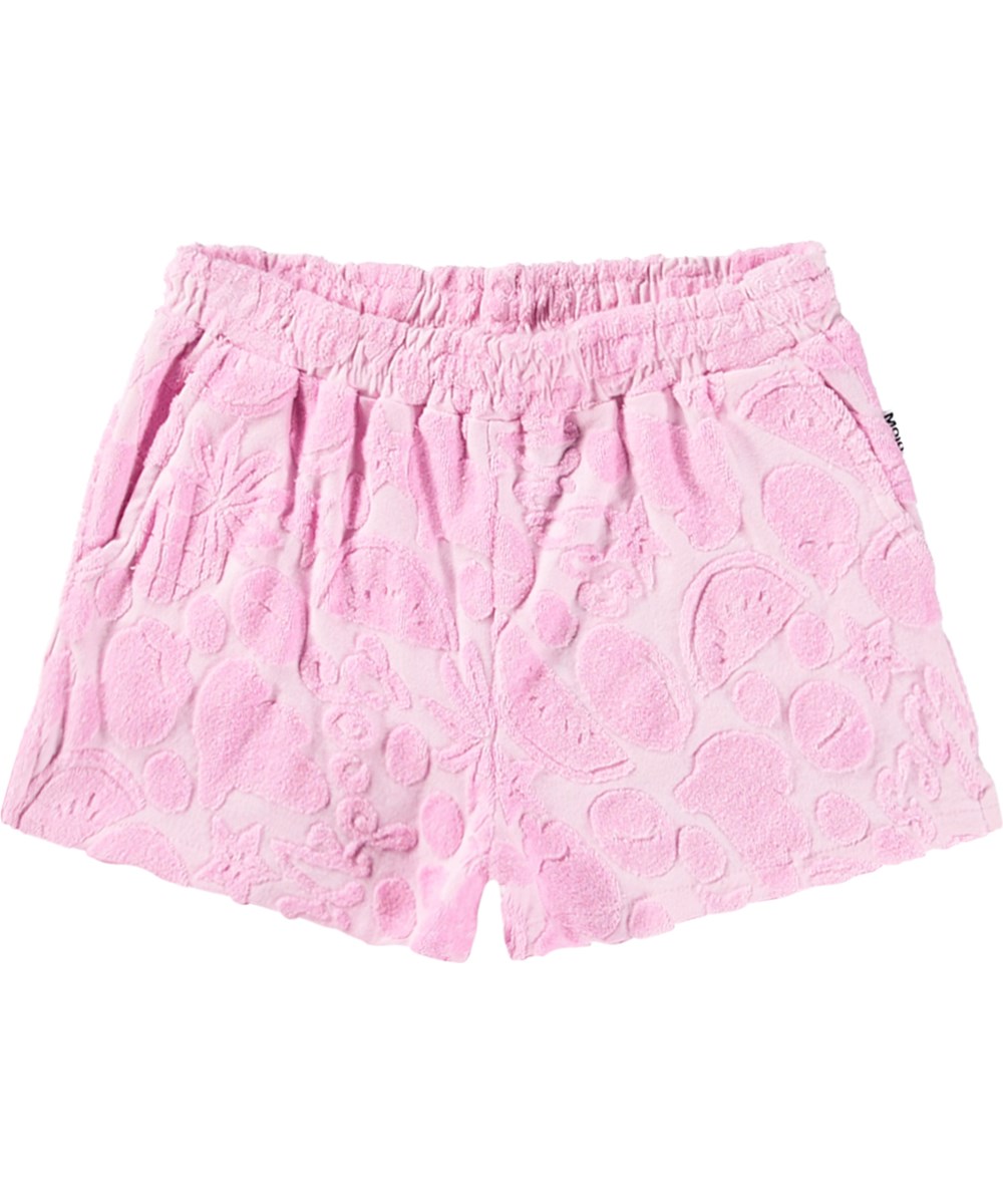 Angel - Fruity Towelling - Sportieve badstof kindershort met een patroon van exotisch fruit in een zachte katoenmix.