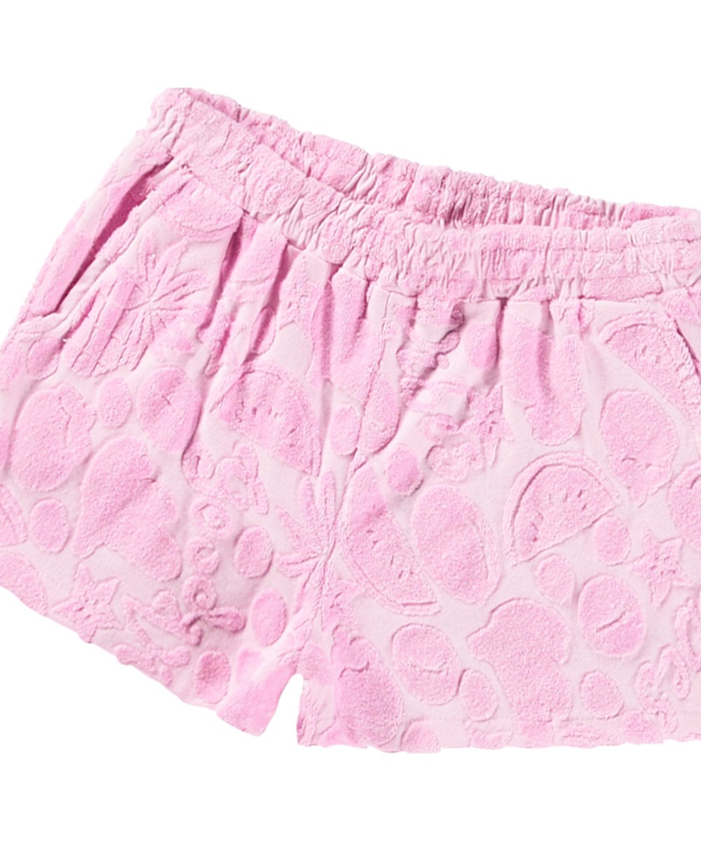 Angel - Fruity Towelling - Sportieve badstof kindershort met een patroon van exotisch fruit in een zachte katoenmix.