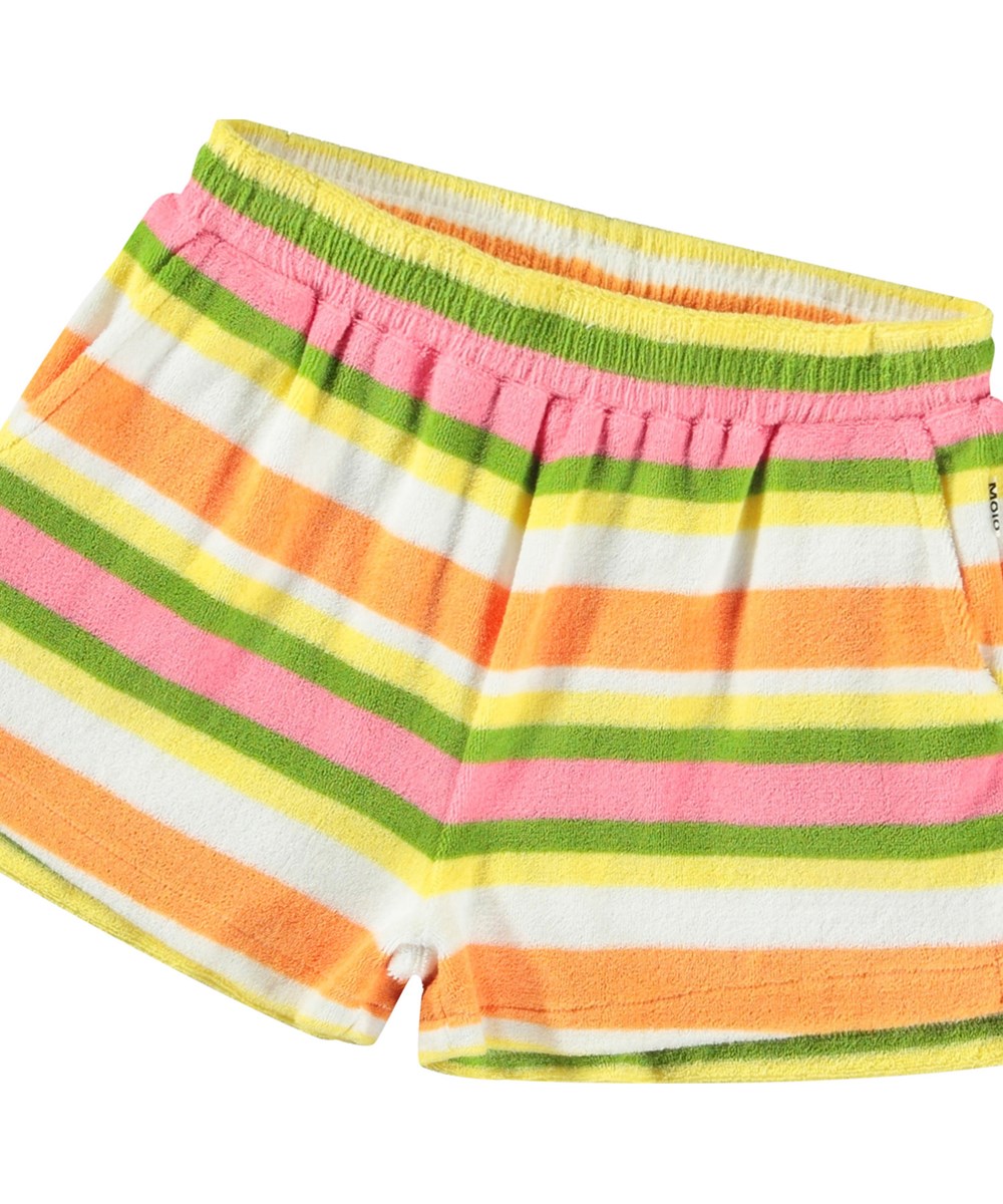 Angel - Happy Stripe - Gestreepte kindershort van katoenen badstof.