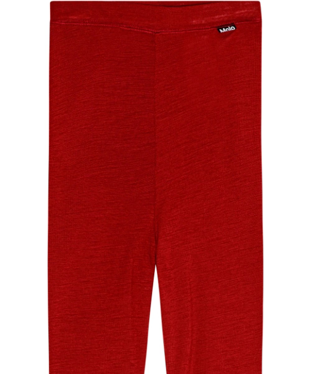 Nadine Wool - Velvety - Bordeauxrode merinowollen legging in een aansluitende pasvorm met een elastische tailleband.
