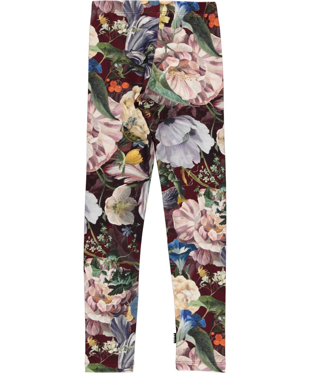 Niki - Botanical Canvas - Biologische legging met bloemenprint
