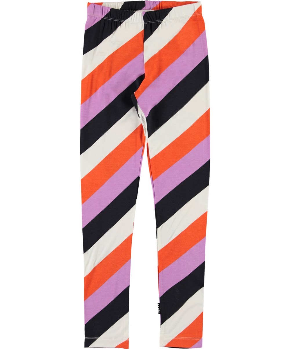 Niki - Diagonal Stripe - Biologische gestreepte legging
