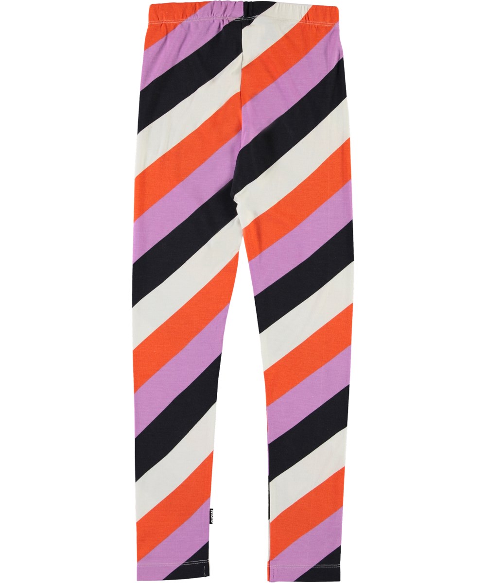 Niki - Diagonal Stripe - Biologische gestreepte legging
