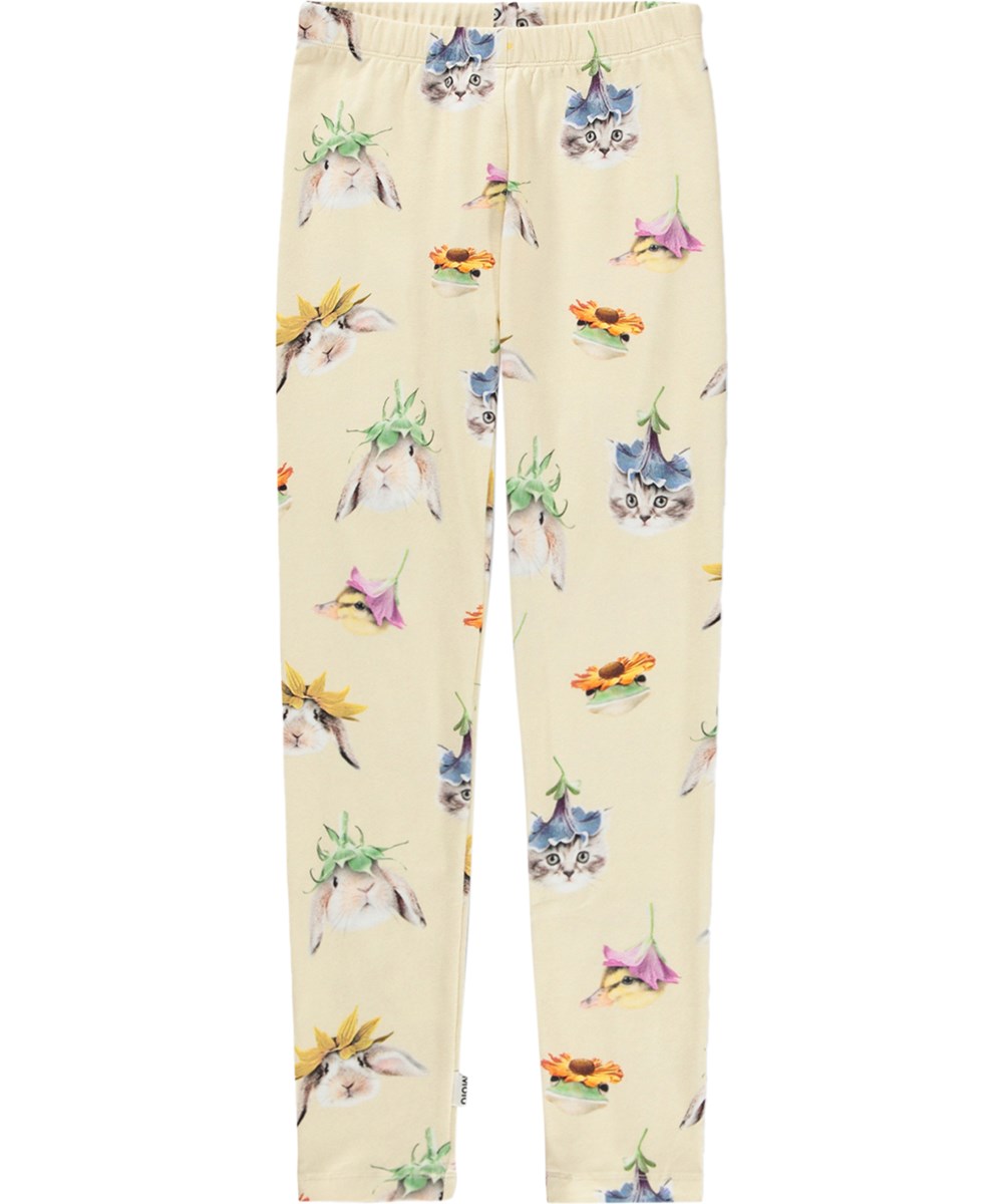 Niki - Floral Fun - Beige kinderlegging gemaakt van biologisch katoen
