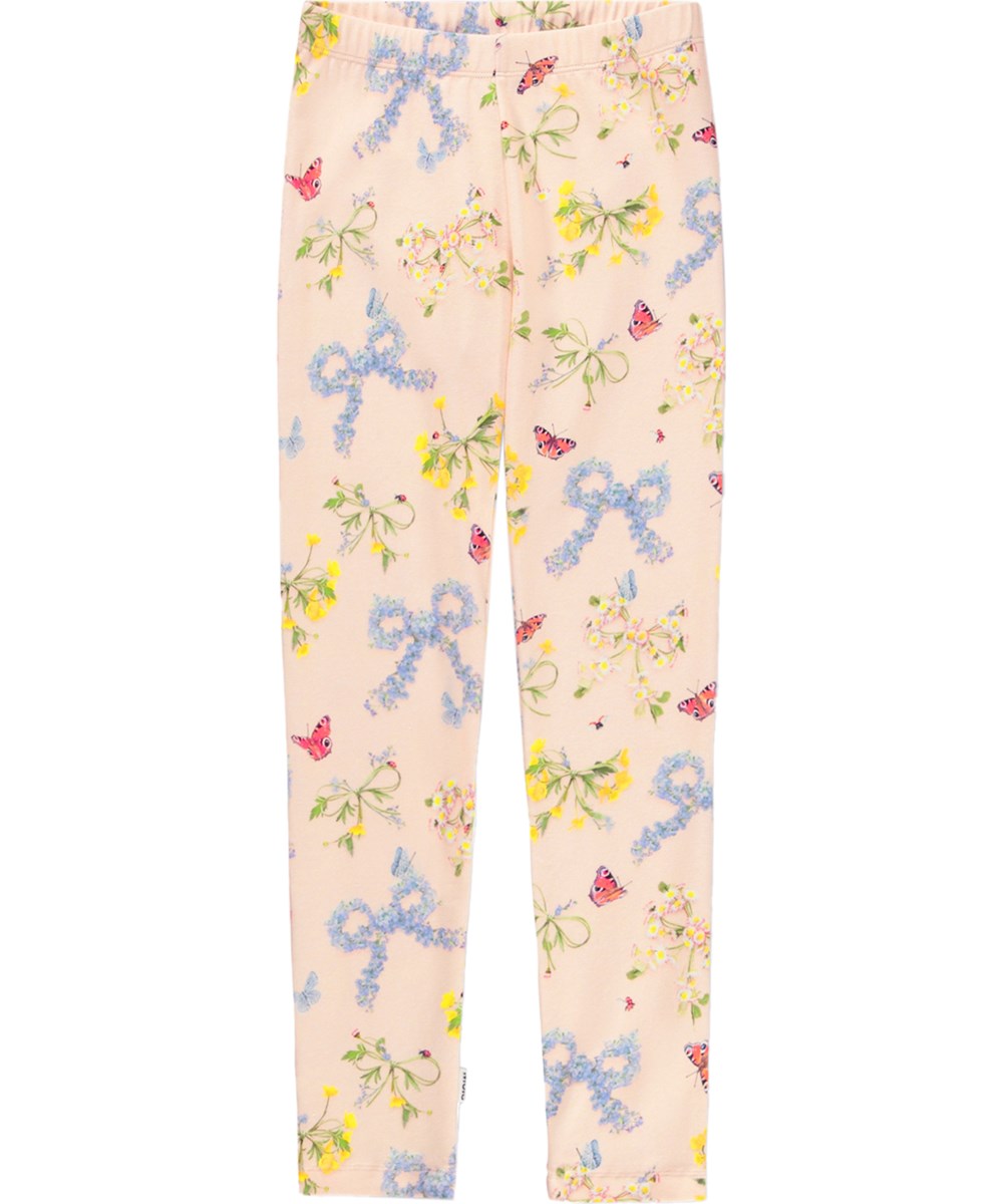 Niki - Flowerbows - Roze kinderlegging gemaakt van biologisch katoen