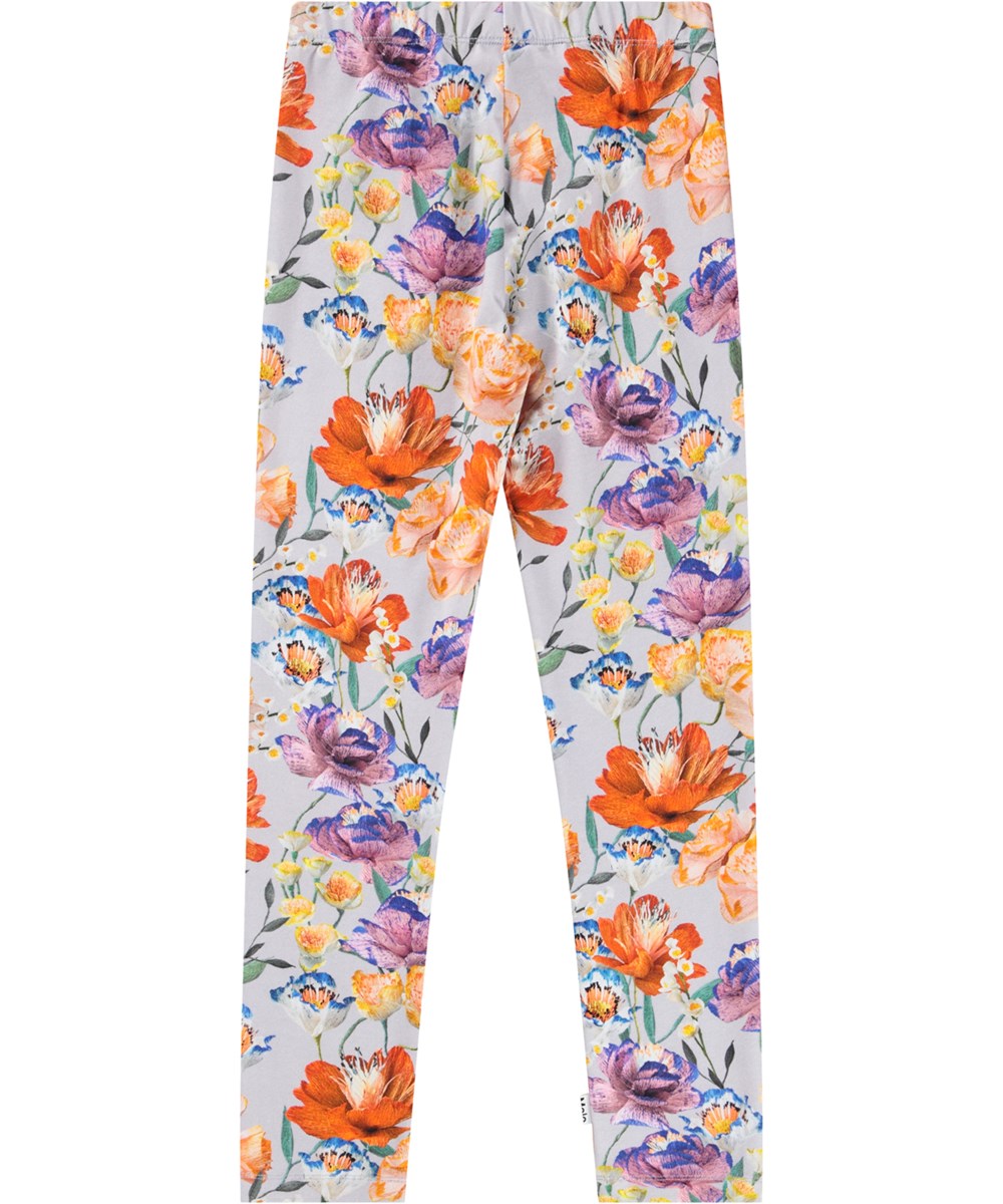 Niki - Paper Flowers - Lichtpaarse kinderlegging gemaakt van biologisch katoen met een bloemenprint.