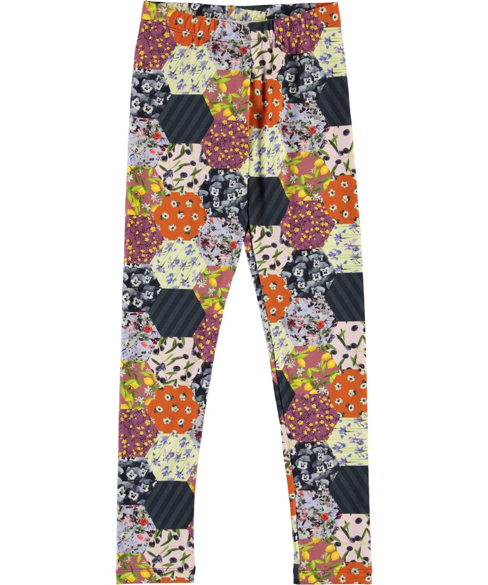 Niki - Patchwork - Biologische legging met quilt patroon