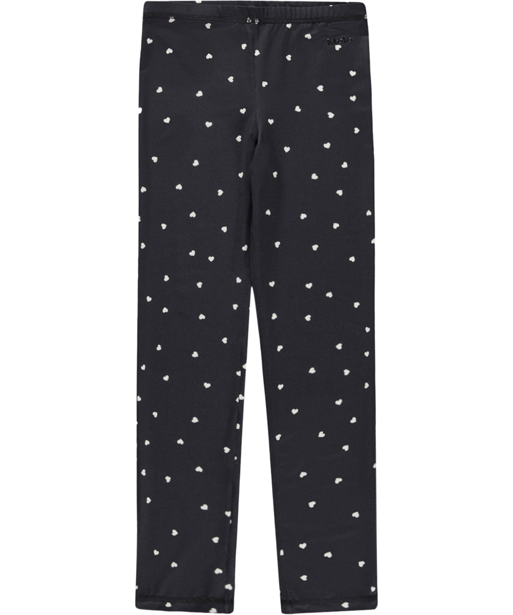 Nikita - Confetti_Black - Zwarte kinderlegging met een hartjesprint