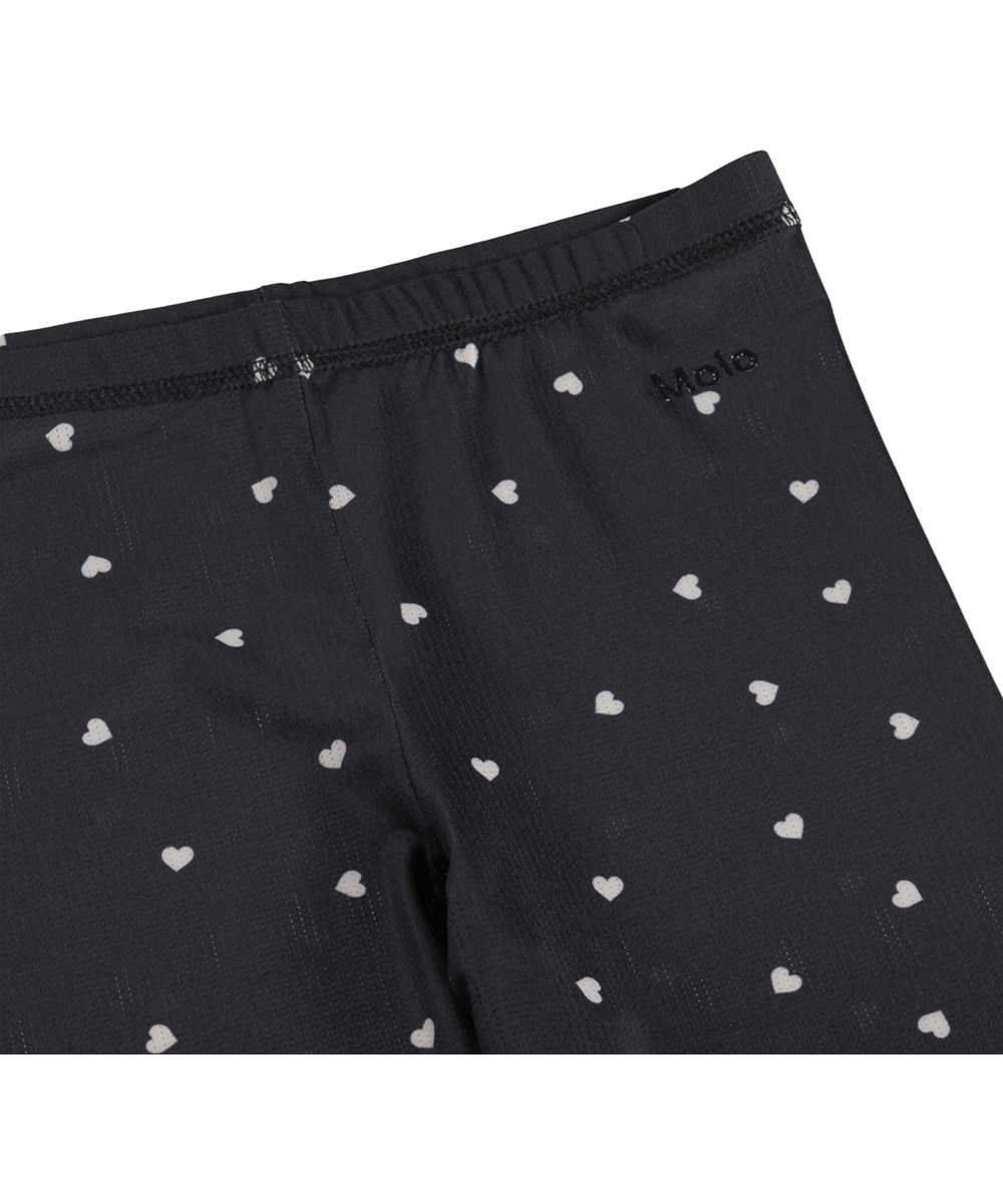 Nikita - Confetti_Black - Zwarte kinderlegging met een hartjesprint