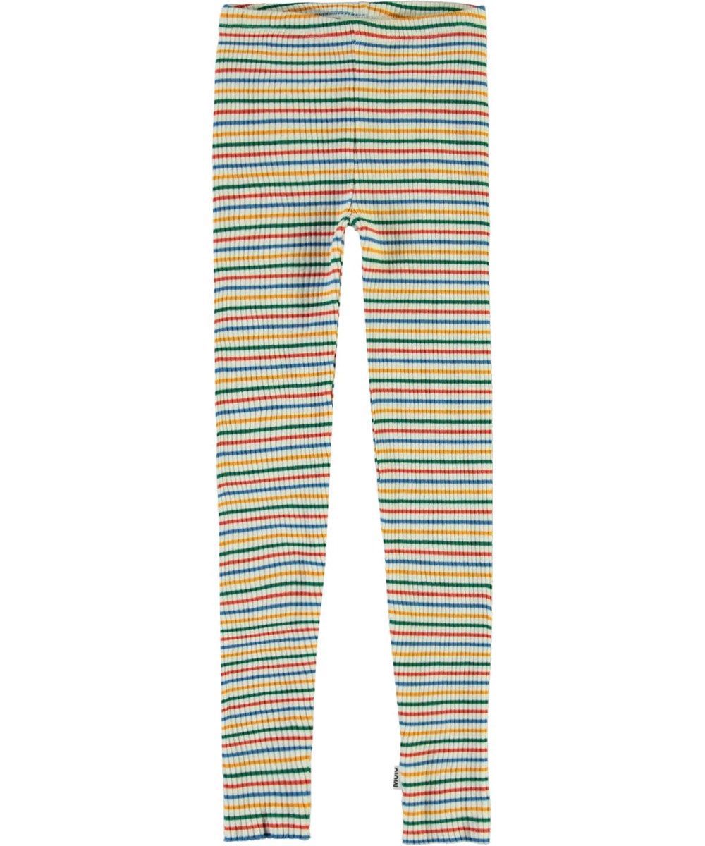 Nikita - Fine Rainbow Stripe - Gestreepte rib legging