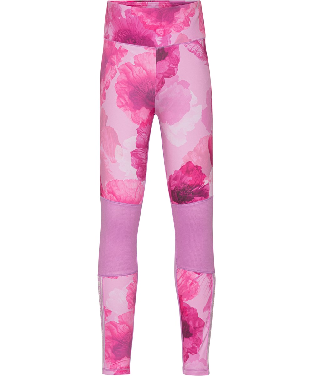 Olympia - Dreamy Poppies - Sport leggings with rose floral print
