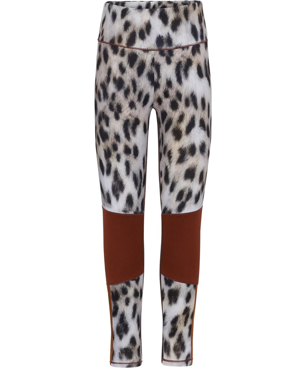 Olympia - Snowy Leo Fur - Sportlegging met sneeuwluipaarden print