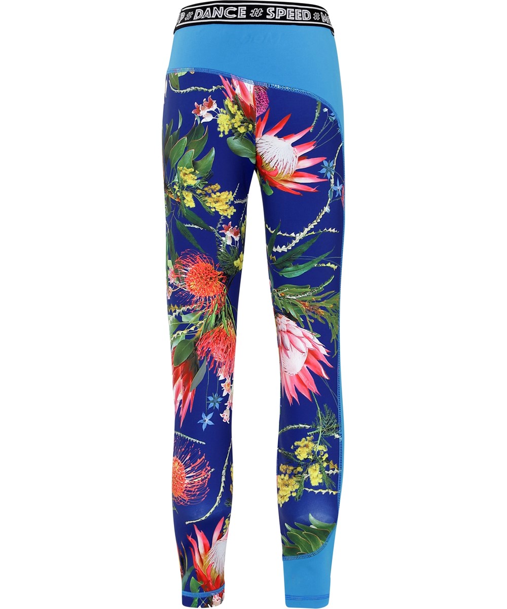 Olympia - Wild Flowers - Gebloemde blauwe sportlegging