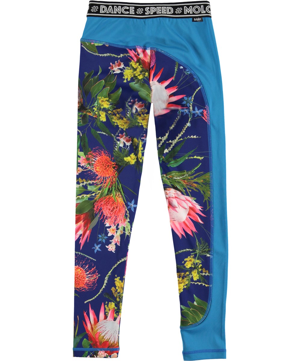Olympia - Wild Flowers - Gebloemde blauwe sportlegging