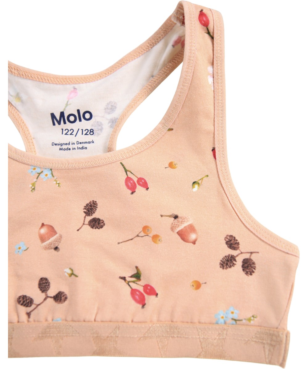 Jade 2-Pack - Forest Rose - Duppak van topjes voor kinderen gemaakt van zacht biologisch katoen met een racerback en een brede elastische band met sterren die zorgen voor een goede pasvorm en hoog comfort.