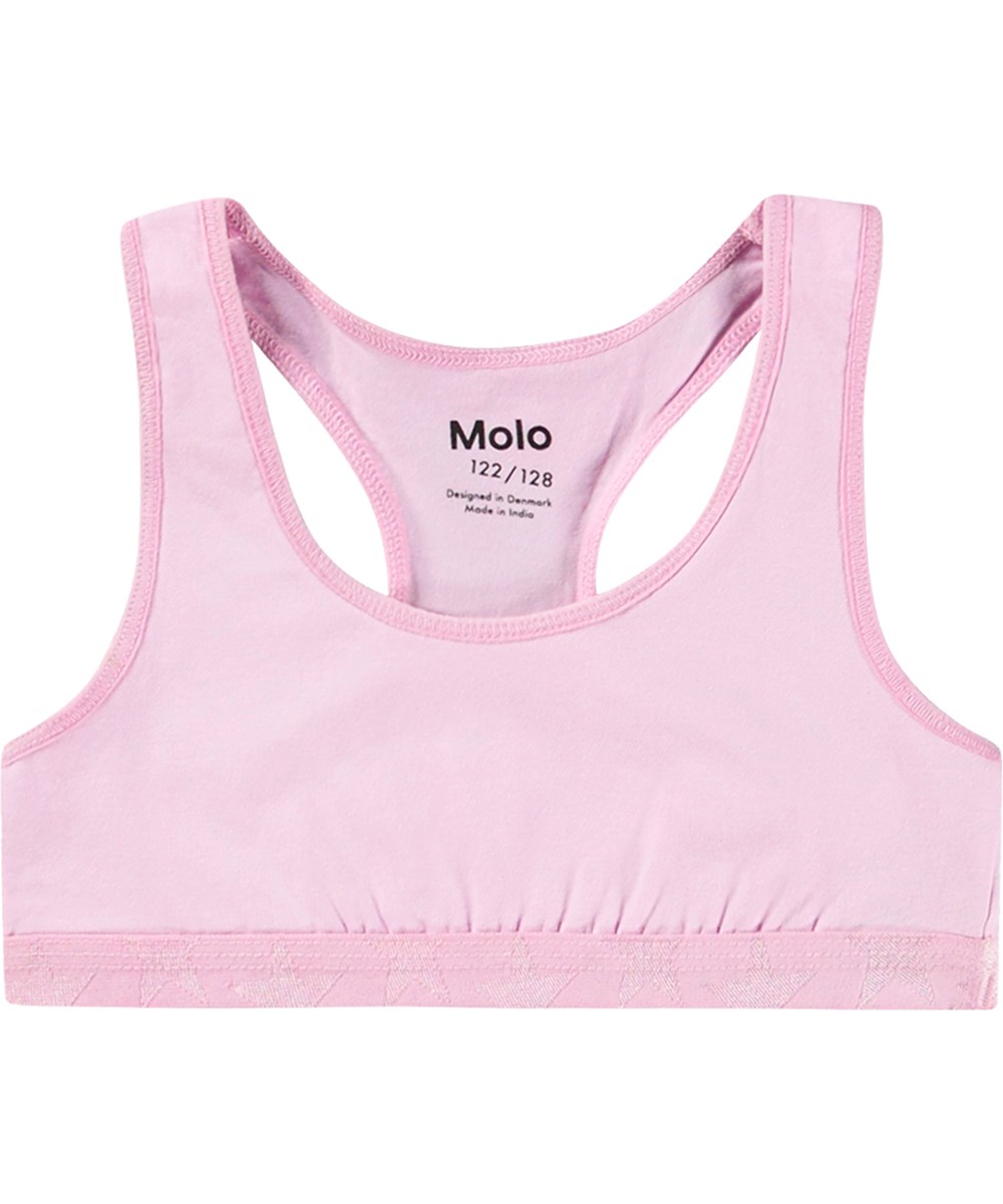 Jade 2-Pack - Leafy Lavender - Racerback tops van biologisch katoen met esdoornbladprint.