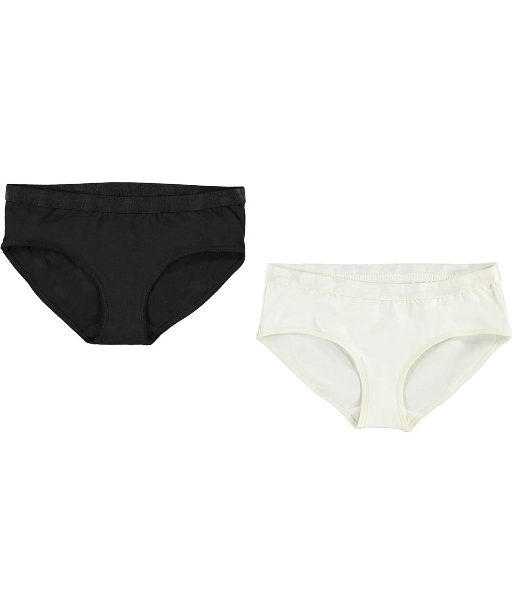 Jana 2-Pack - Black Star - Biologische 2-pak slips in zwart en wit