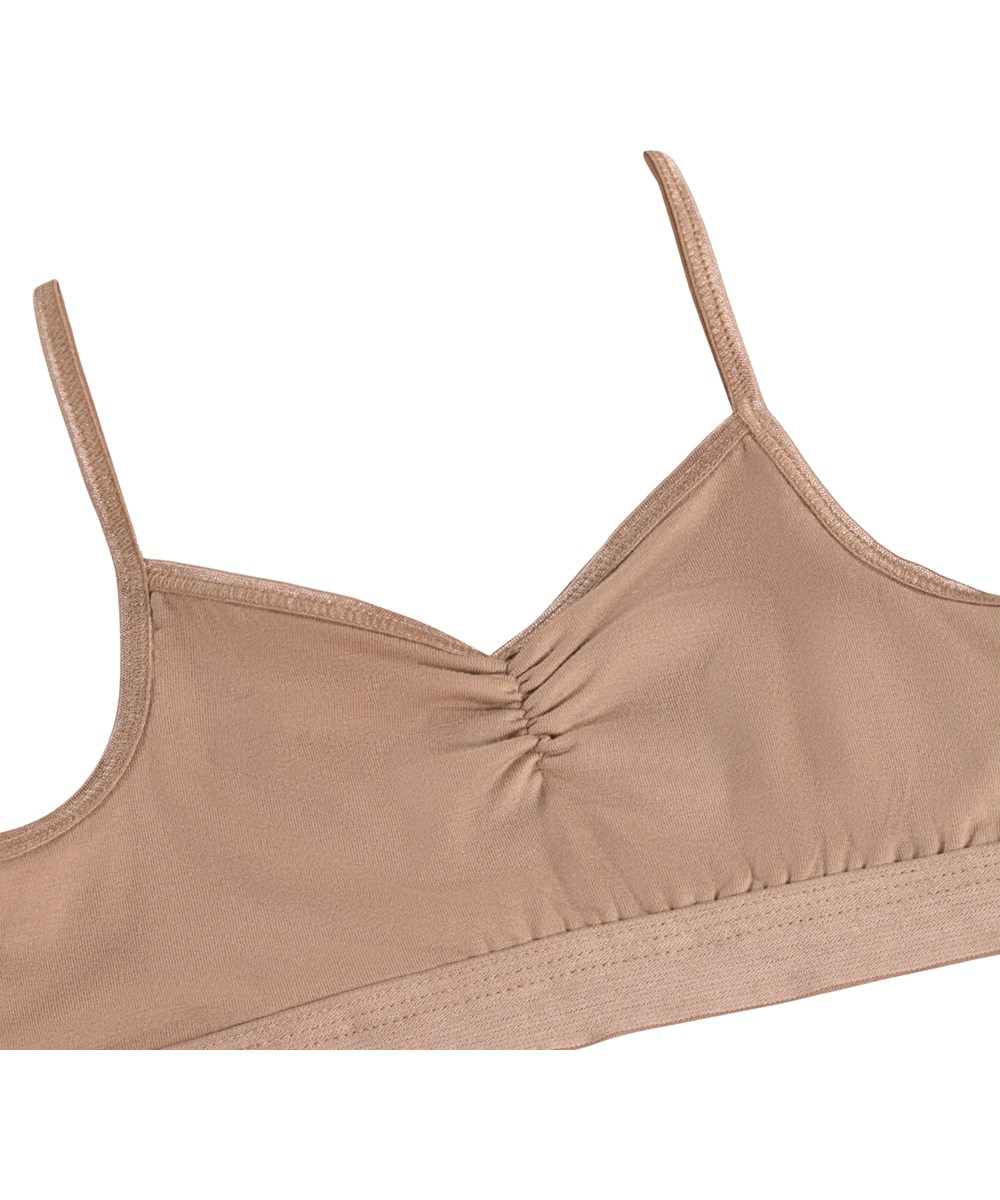 Jinny Set - Cocoa Bean - Lichtbruine setje kinderondergoed met smalle schouderbandjes gemaakt van viscose 