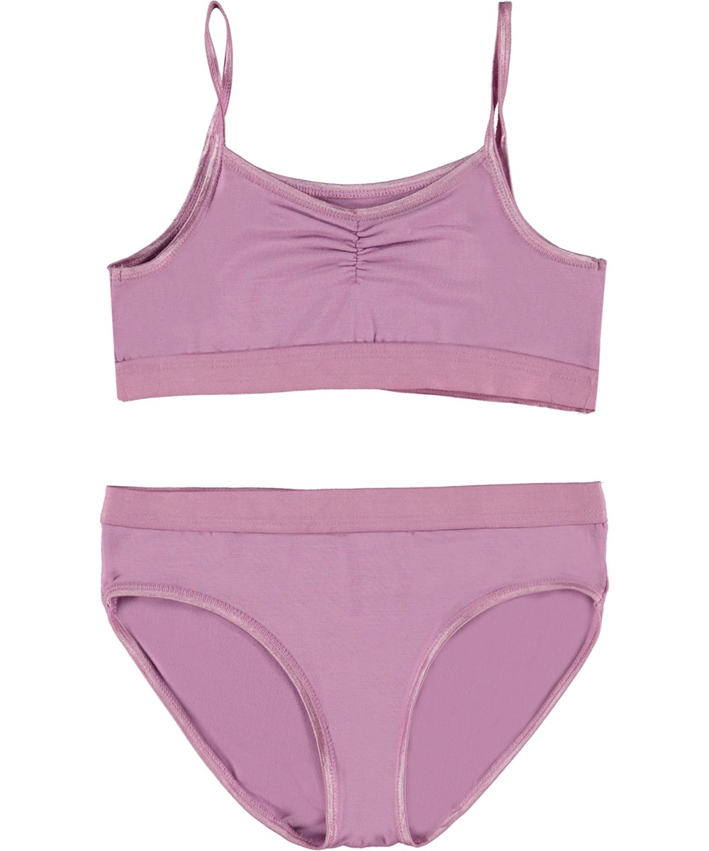 Jinny Set - Purple Ray - Paarse setje met ondergoed