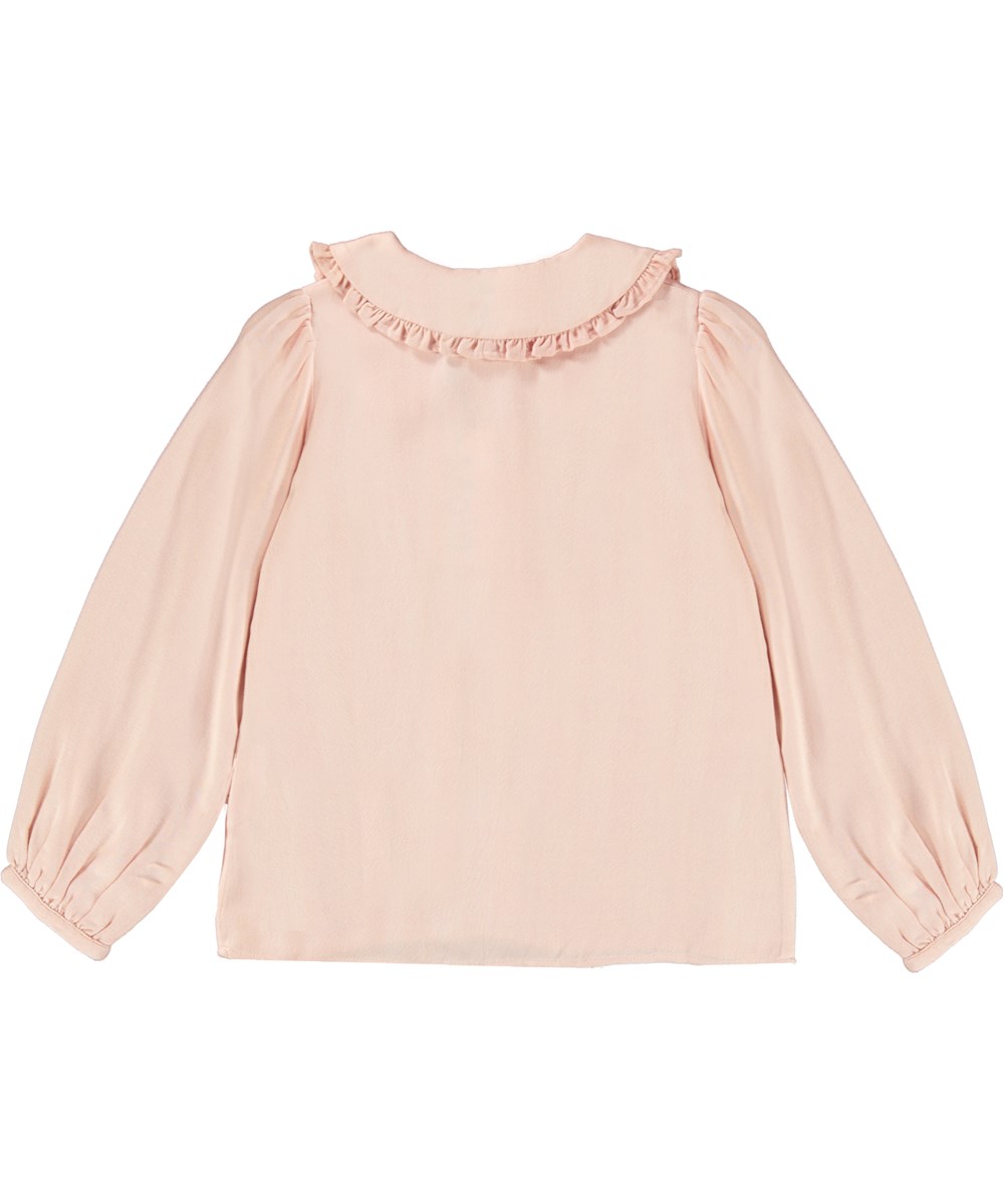 Robbin - Fluffy Rose - Roze blouse met kraag