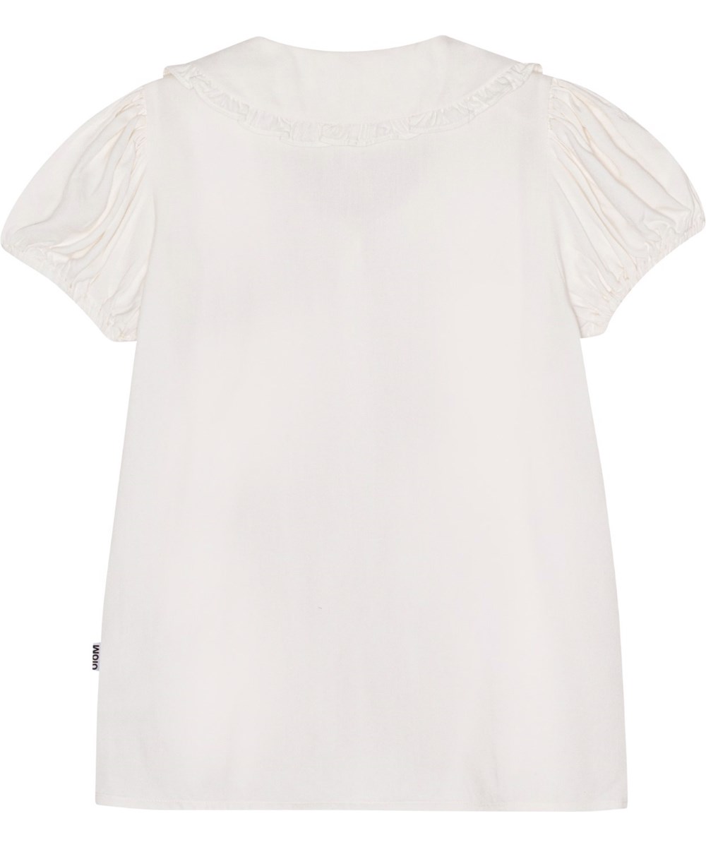 Rosabella - Sea Shell - Witte blouse met een elegante kraag