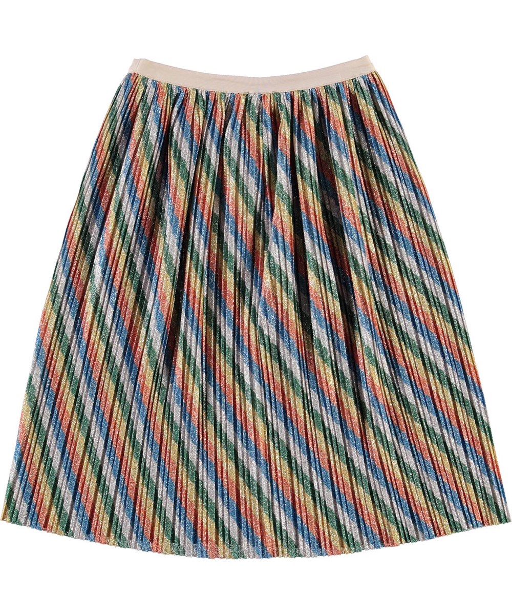 Bailini - Glitter Rainbow - Plooi rok in regenboog strepen