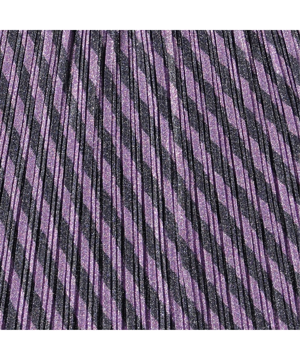 Bailini - Manga Stripe - Grijze en paarse rok met plooitjes en glitters