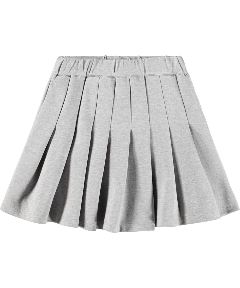 Barb - Grey Melange - Grijze gemêleerde kinderrok voor gemaakt van viscose.