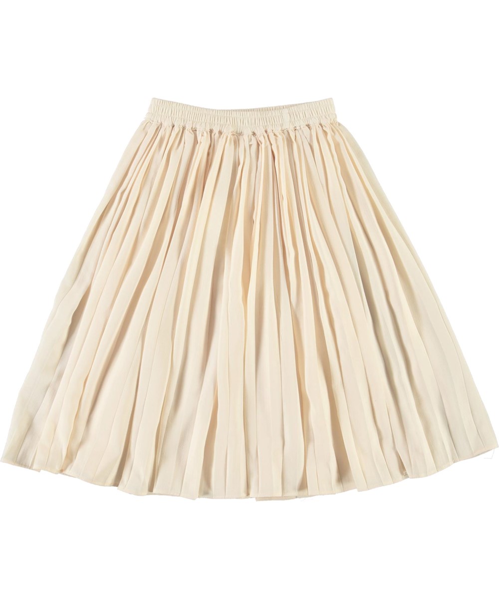 Becky - Banana Crepe - Gele geplooide rok