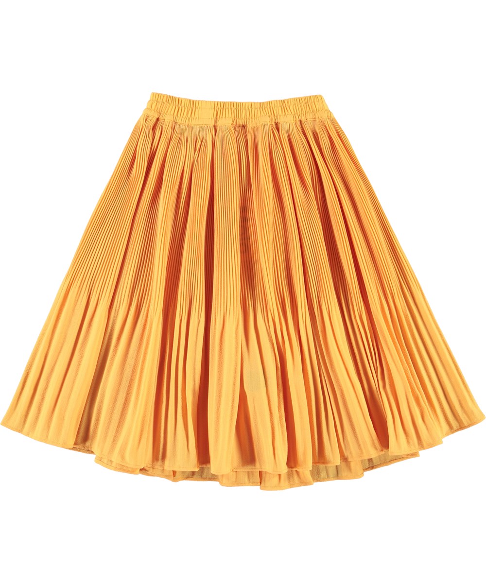 Bertha - Burnt Blaze - Oranje geplooide rok