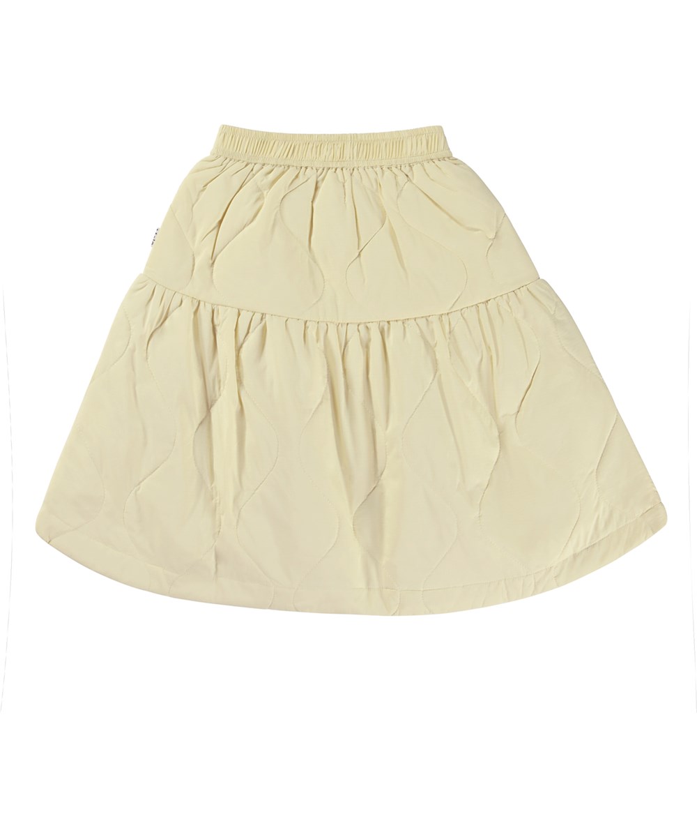 Bette - Pearled Ivory - Lichtgele gevoerde midi rok