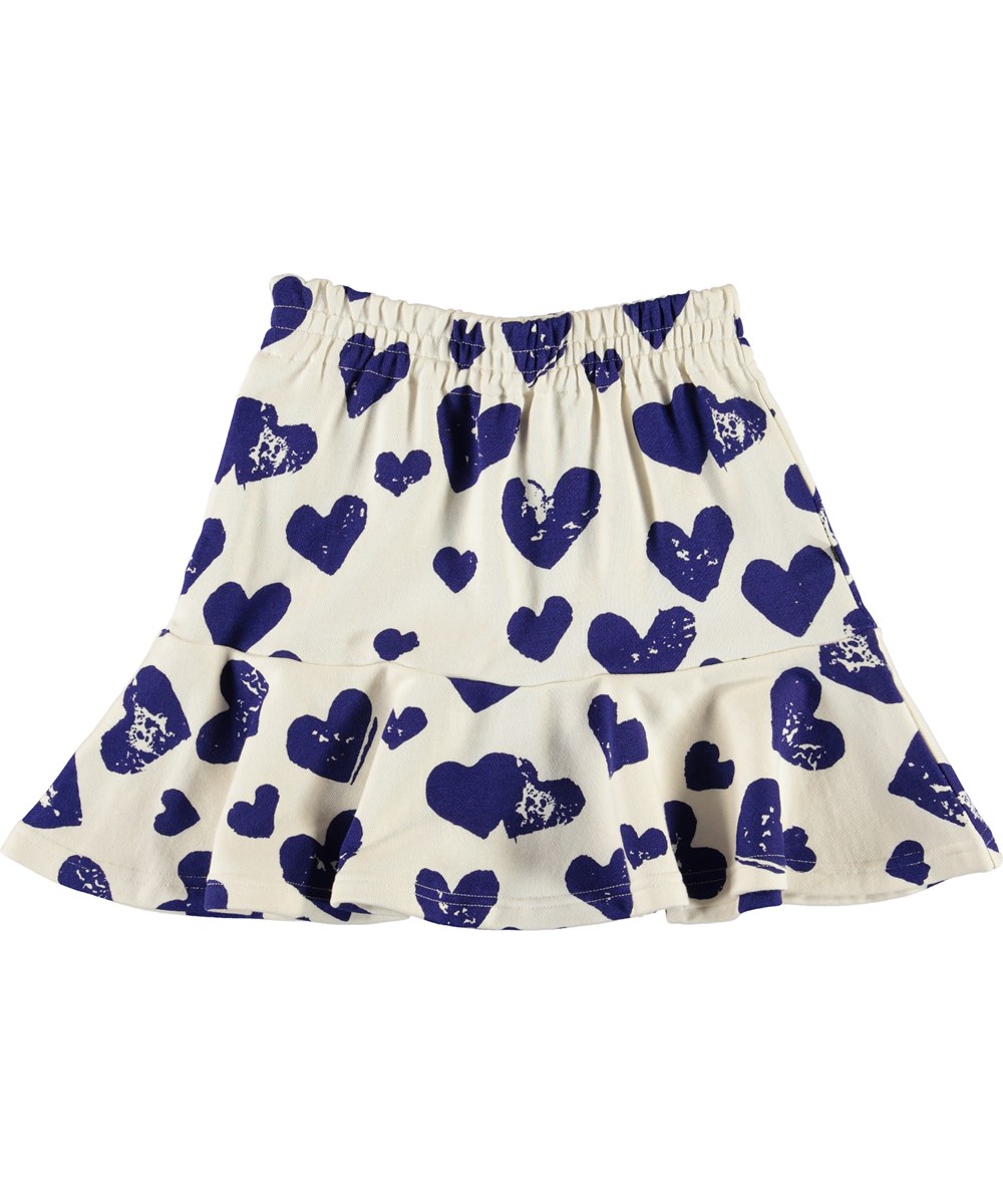 Bliss - Love Forever Blue - Witte rok met blauwe hartjes