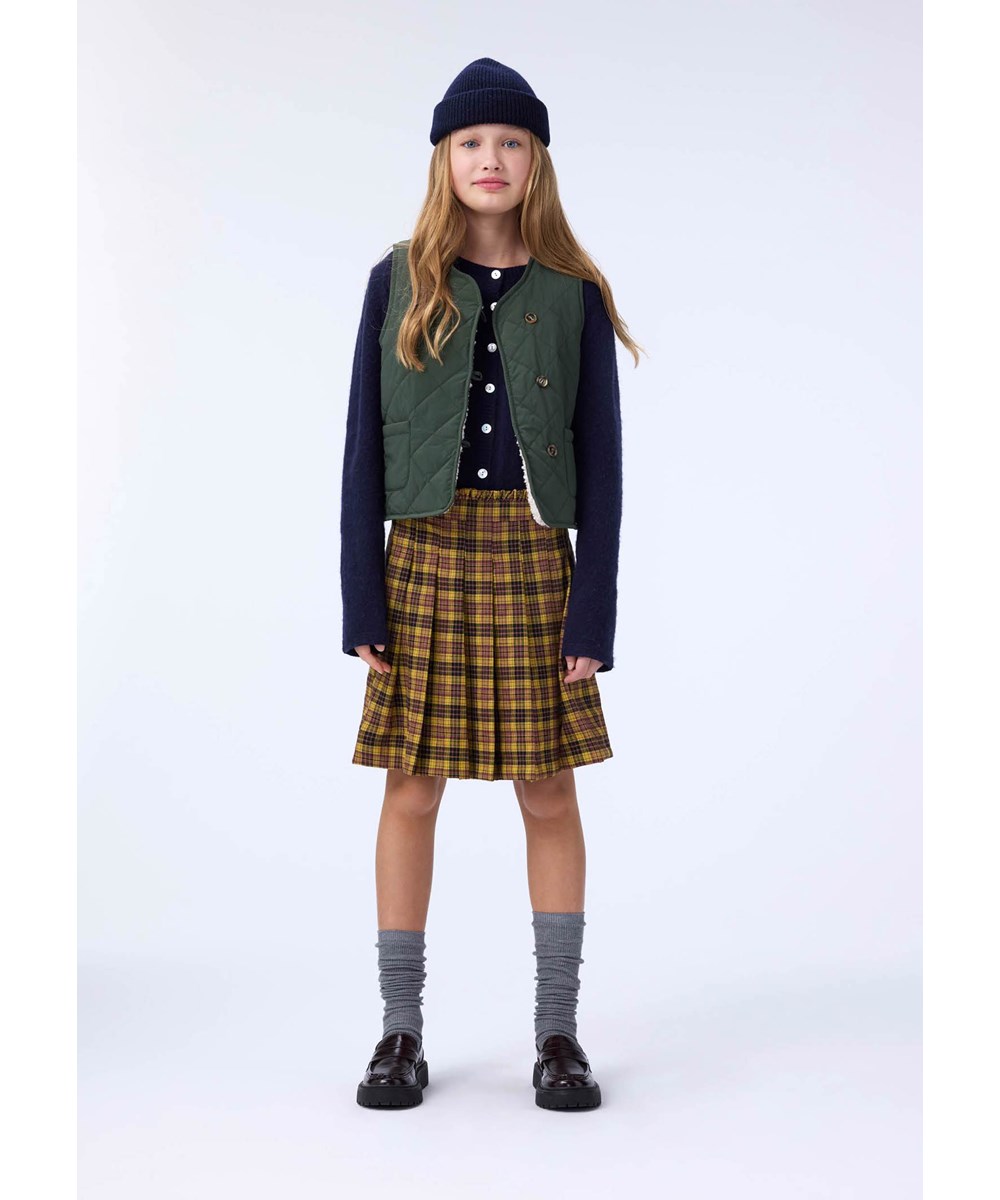 Bolata - Highland Check - Korte geel en zwart geruite kinderrok.