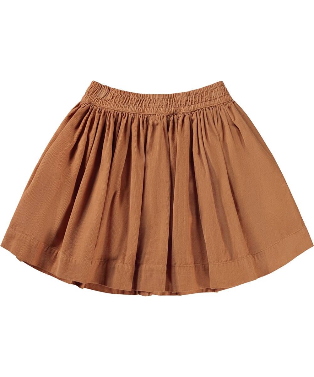 Boletta - Rosie Sand - Oranje biologische rok in fijne corduroy