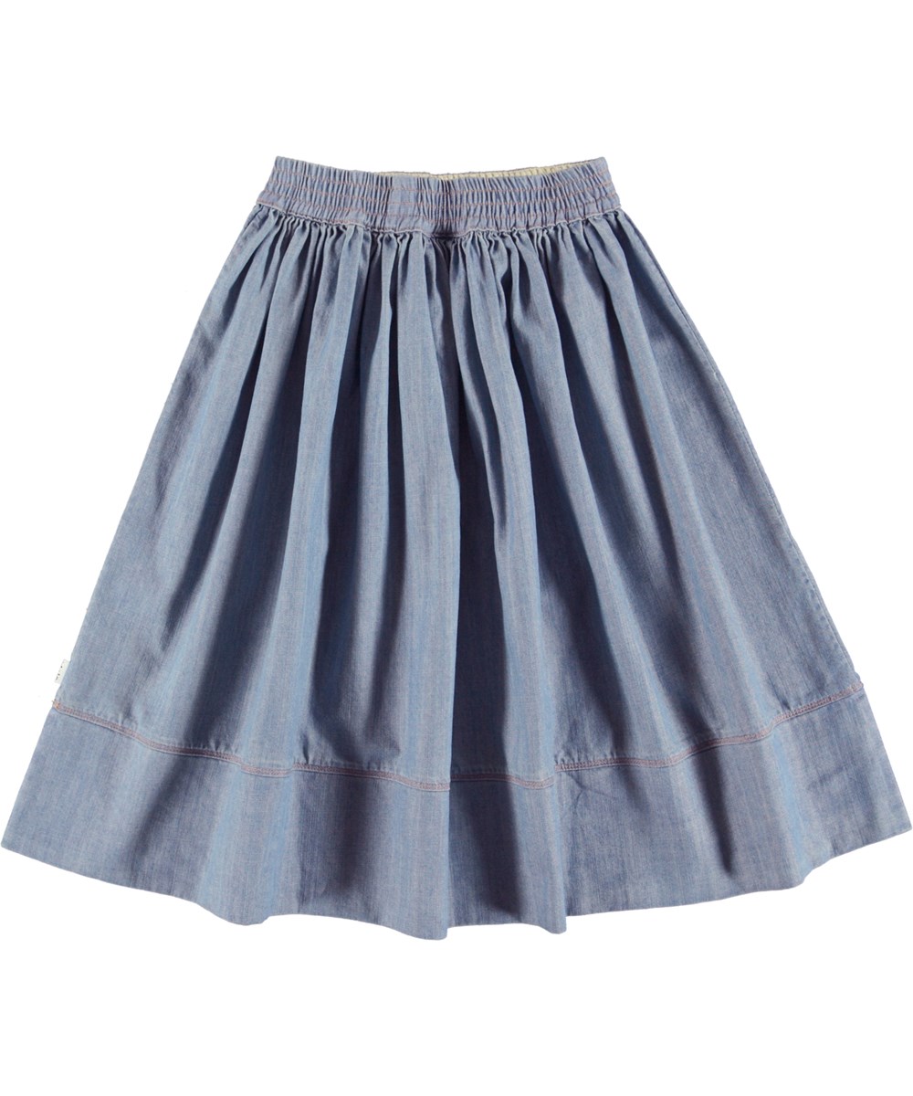 Bree - Washed Denim Blue - Blauwe spijkerrok 