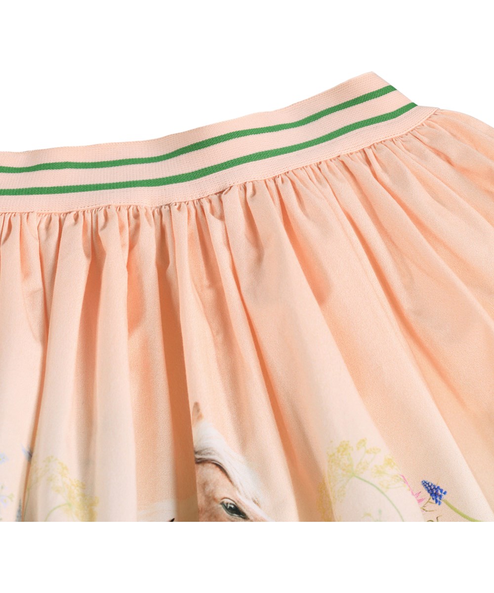 Brenda - Siesta - Roze kinderrok gemaakt van biologisch katoen met een elastische tailleband