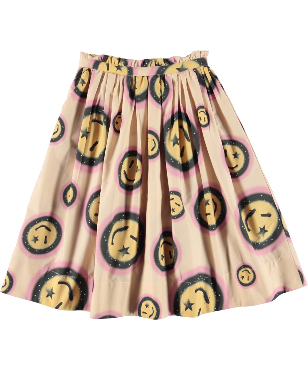 Brisa - Space Happy AOP - Biologische rok met smiley print