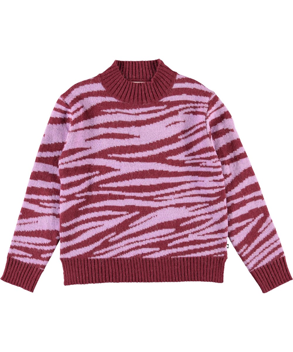 Gady - Zebra Knit - Zebra gestreepte gebreide trui