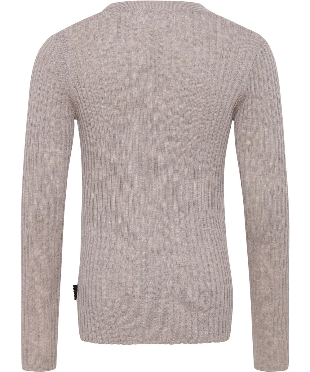 Genie - Doeskin Melange - Grijs en lichtroze kasjmier vest