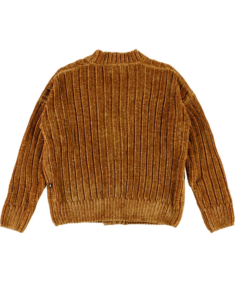 Gianna - Autumn Leaf - Donkerrode gebreide chenillevest