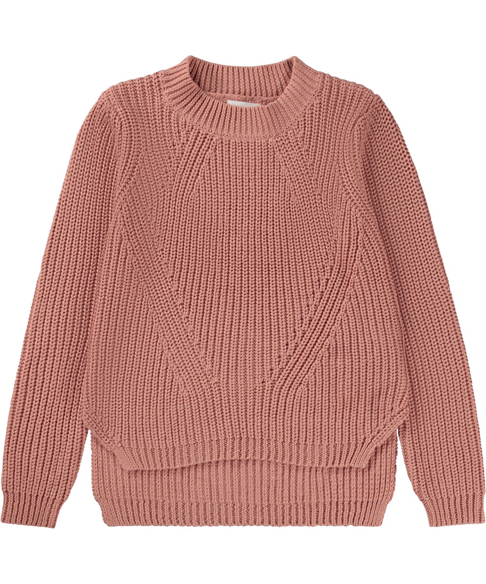 Gillis - Muted Rose - Oudroze gebreide trui