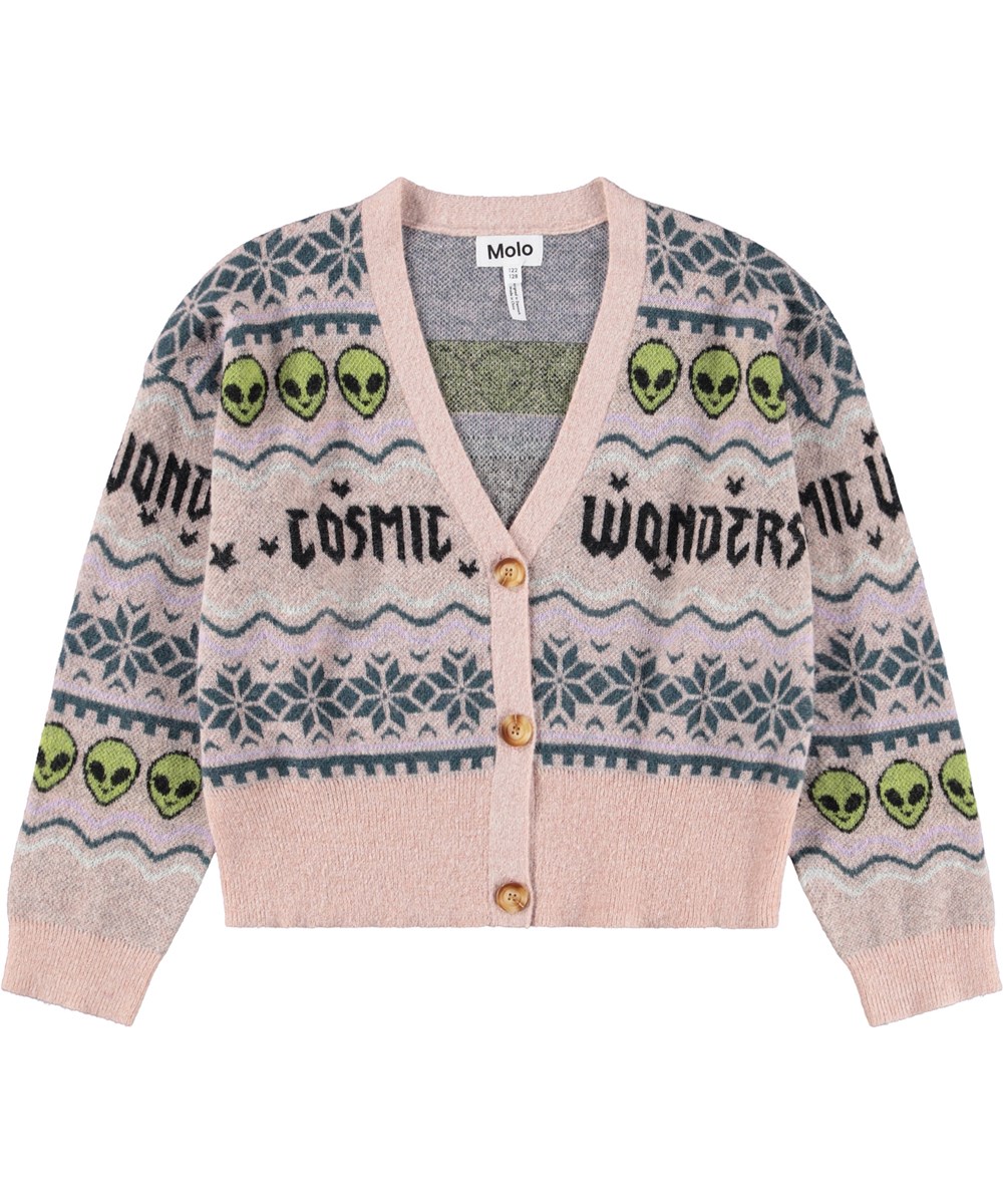 Gilly - Cosmic Wonders - Mooie kleurrijke kindervest gemaakt van een mix van wol en alpaca.