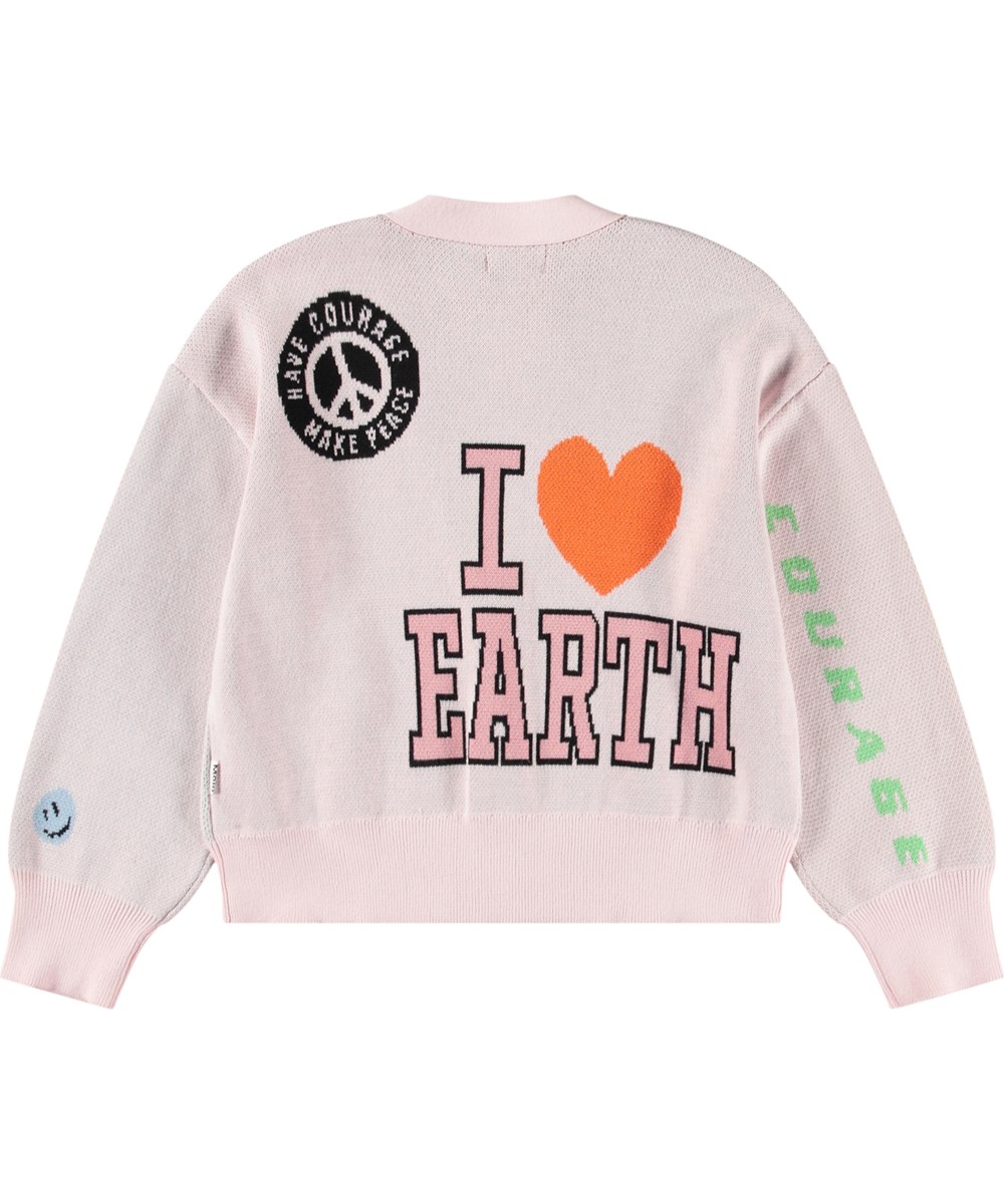 Gilly - Speak Up - Roze kindervest van zacht biologisch katoen met knoopjes.