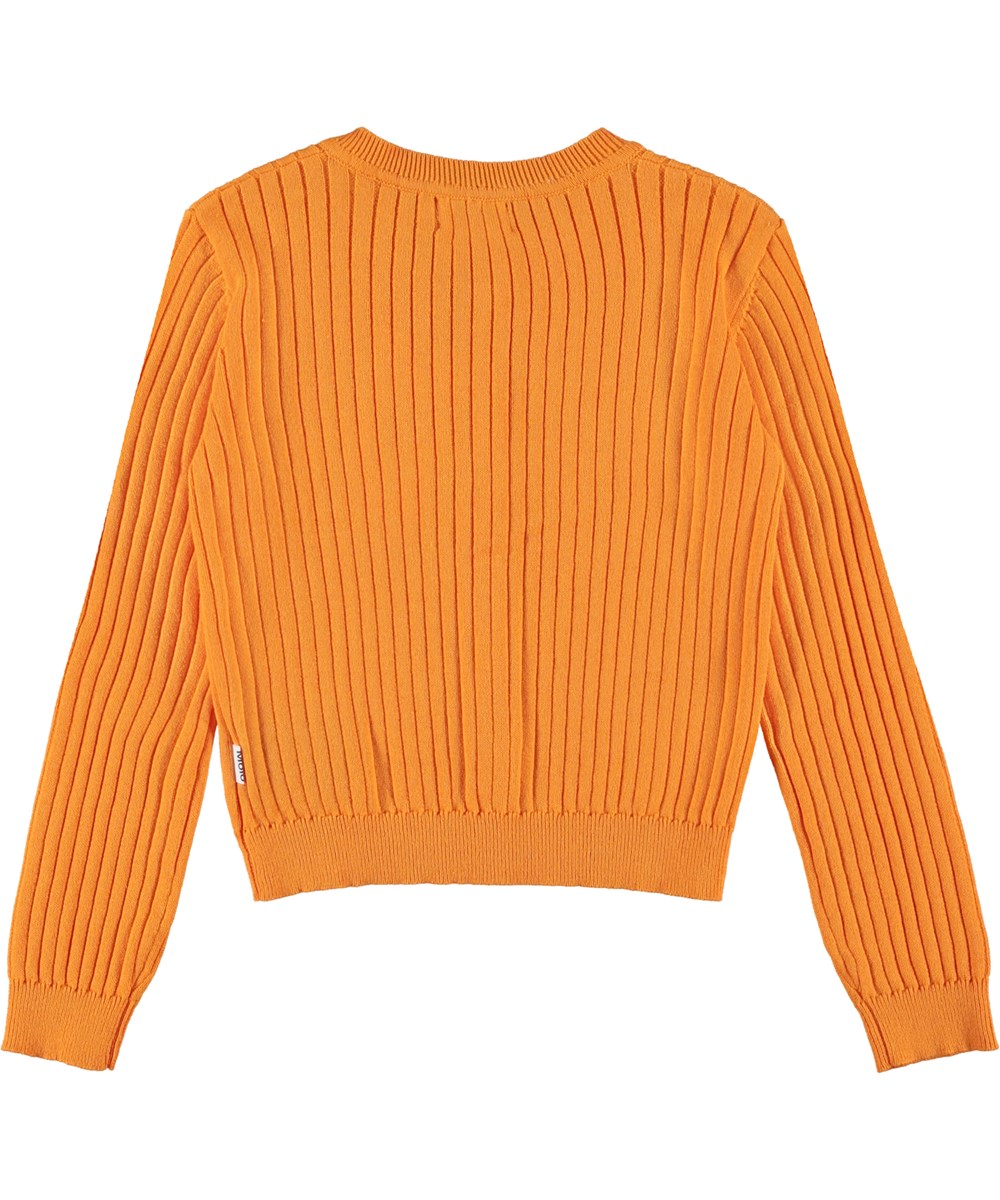 Gloria - Clementine - Oranje fijn gebreid vest