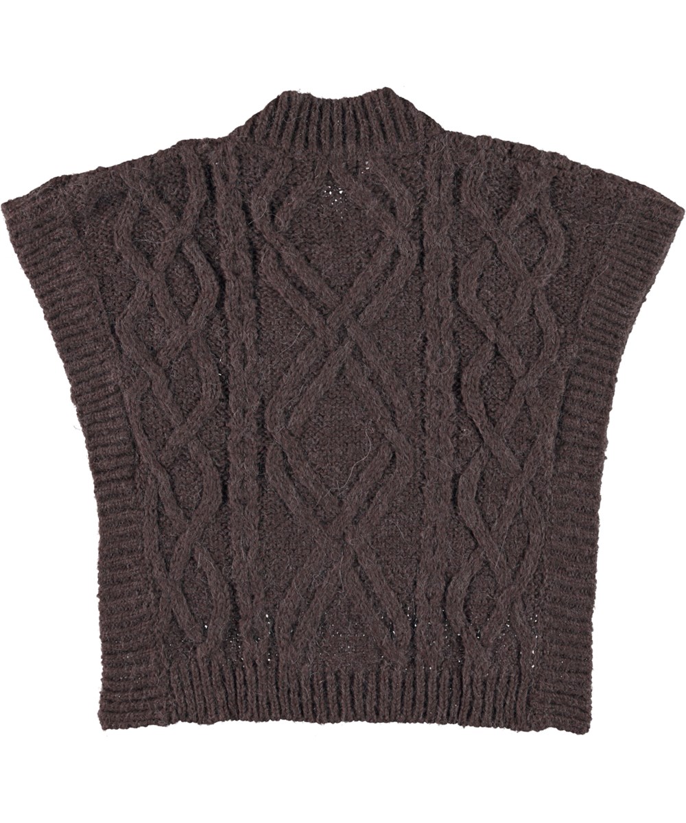 Gracelyn - Deep Oak - Donkerbruine gestreepte spencer