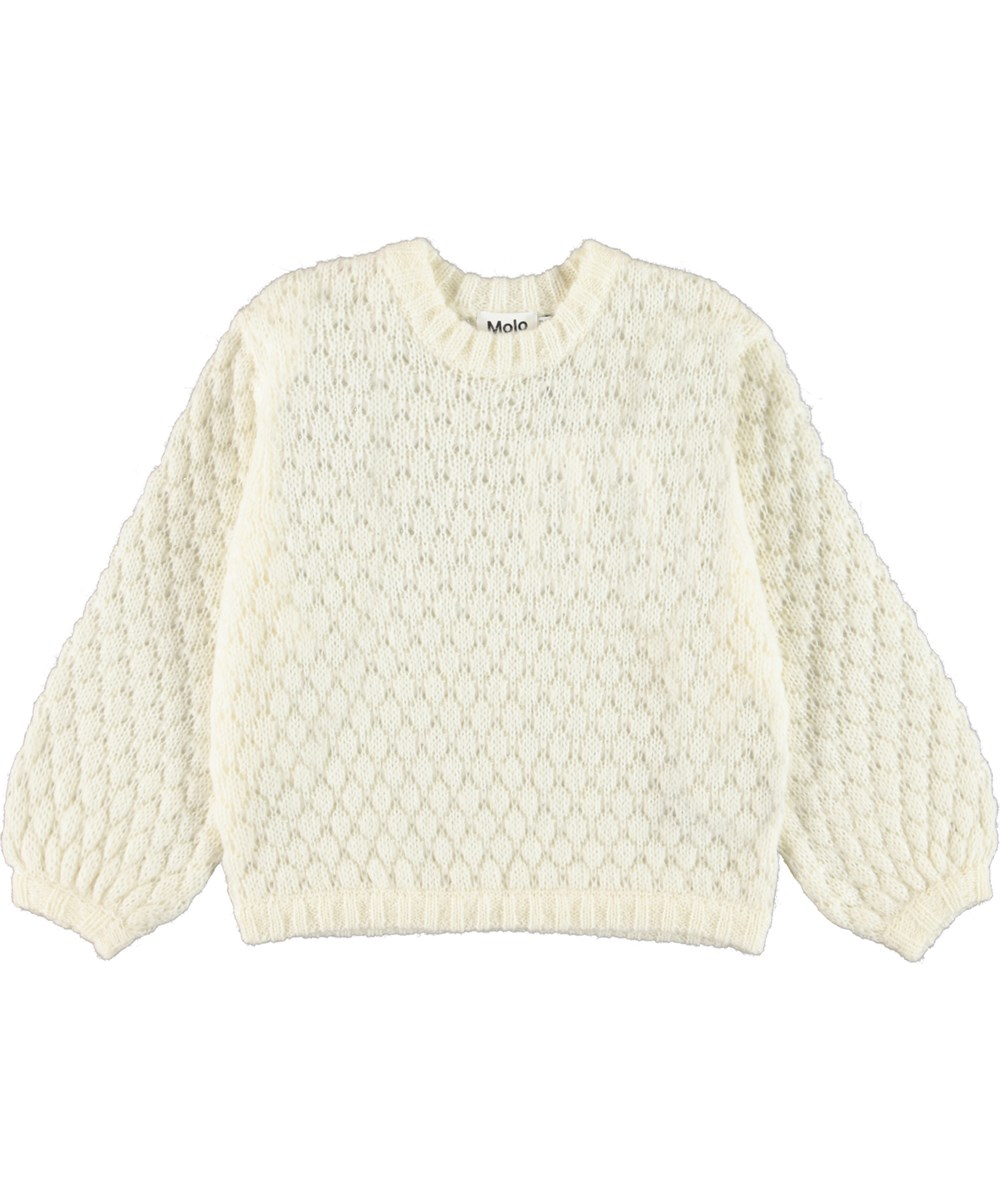Gulia - Pearled Ivory - Lichtgekleurde gebreide trui