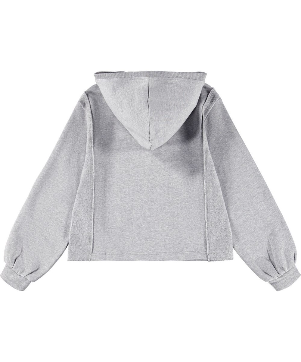 Madison - Grey Melange - Grijze kinderhoodie gemaakt van biologisch katoen.