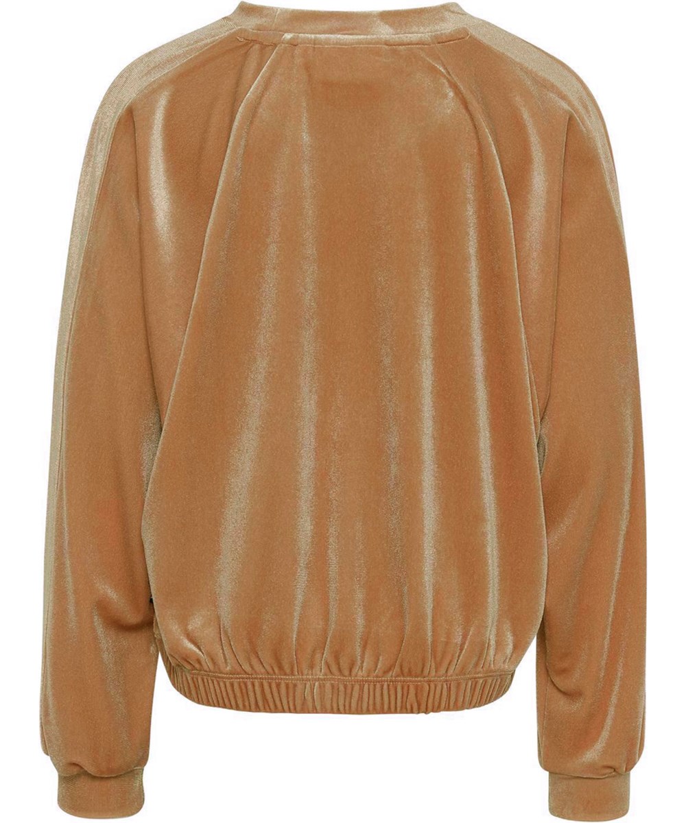 Malinda - Rosie Sand - Gouden sweater in fluweel