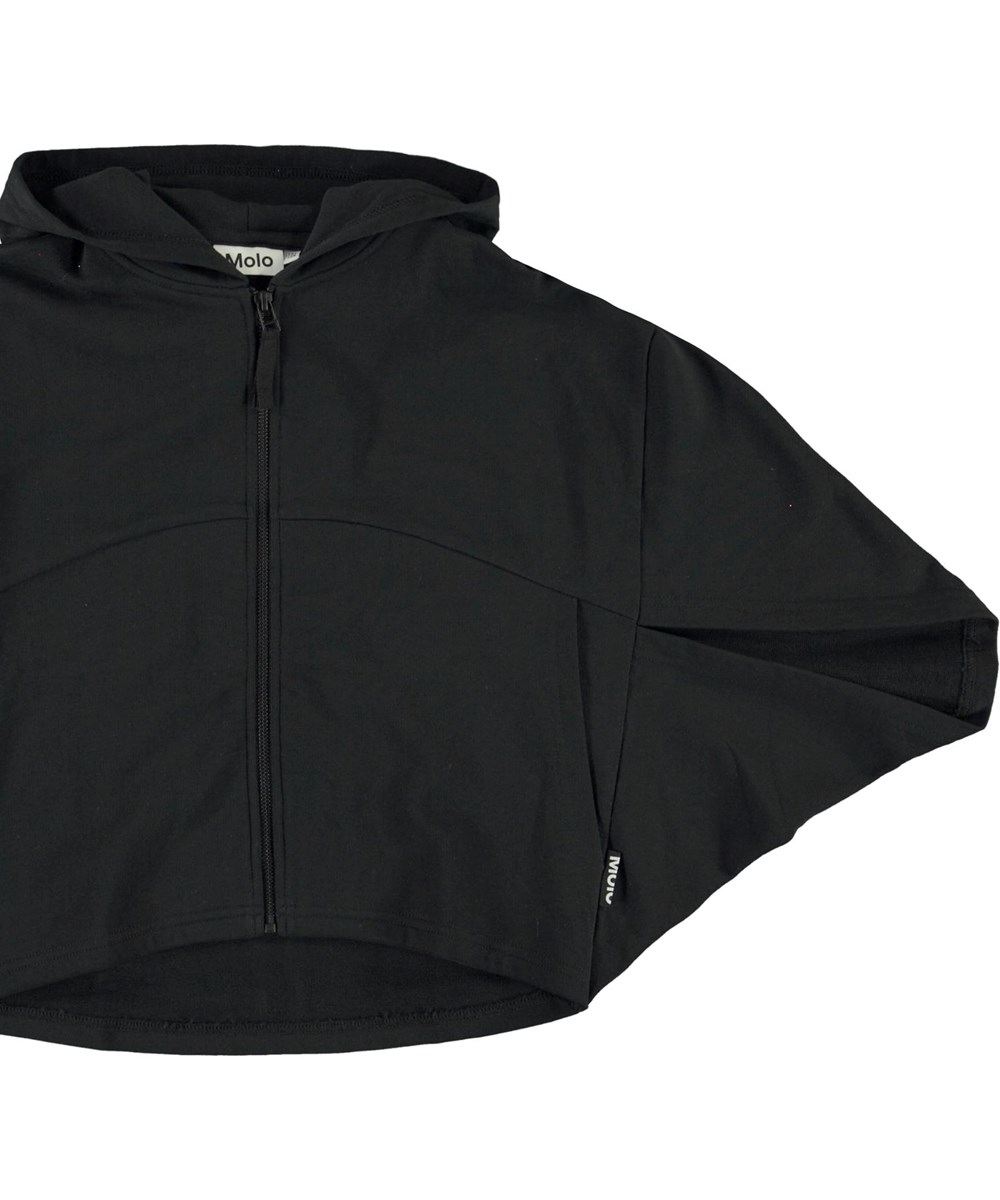 Marilyn - Black - Zwarte biologische hoodie met wijde mouwen